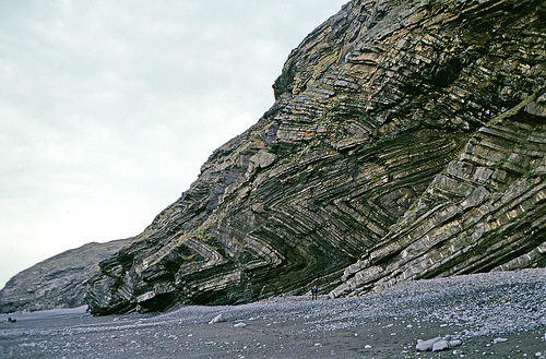 folds in geology. Recumbant angular folds