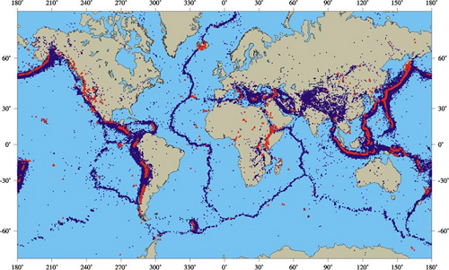 world seismicity map