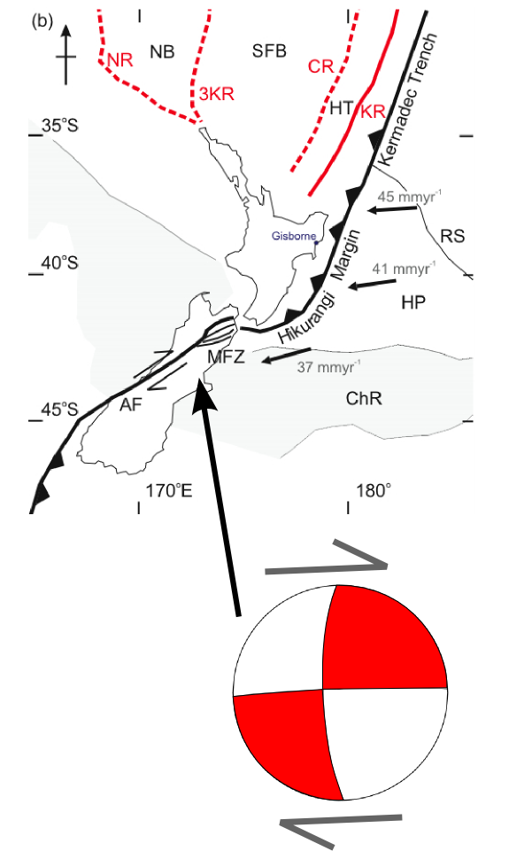 what plates caused the christchurch earthquake 2011