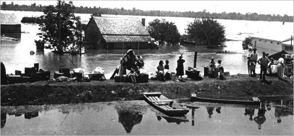 1927 Mississippi River flooding, image from the Library of Congress