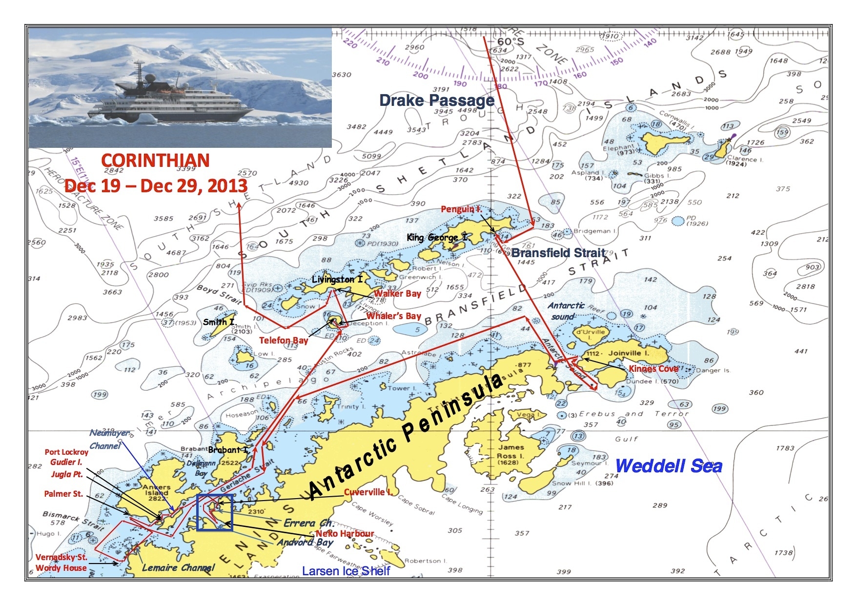 Antarctic Map 23 December 