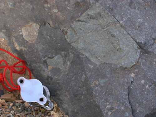 Close up of Fiq diamictite, Huqf Group, Oman