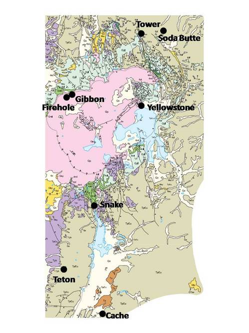 Upper Cenozoic Geologic Map, Yellowstone Plateau