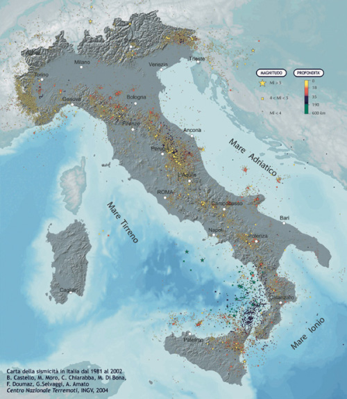 recent Italian seismicity