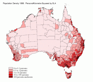 1996 Australian Population Density
