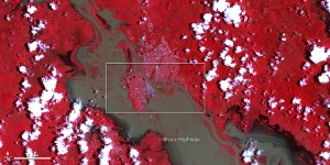 NASA image of Rockhampton Queensland, 7 January