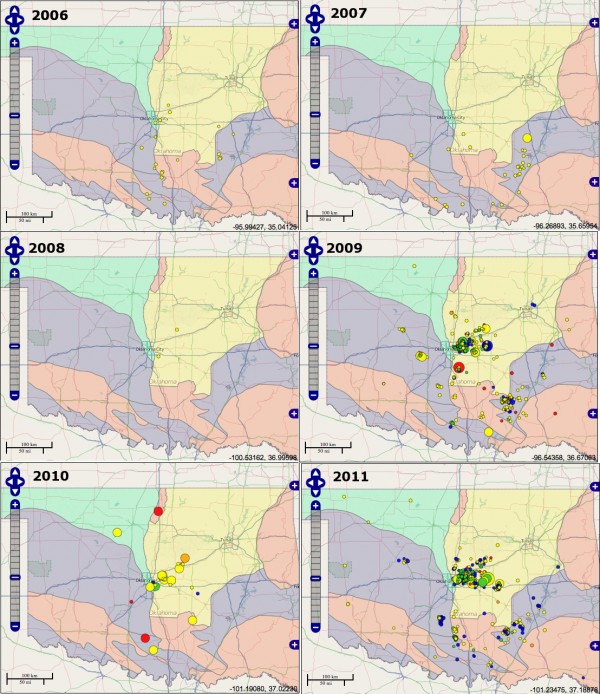 Earthquakes in Oklahoma, 2006-2011