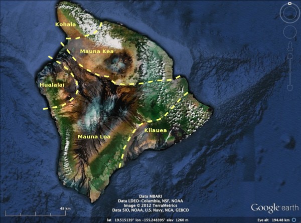 Volcanoes of the Big Island of Hawaii