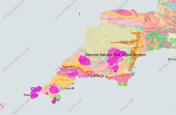 Geological Map of SW England