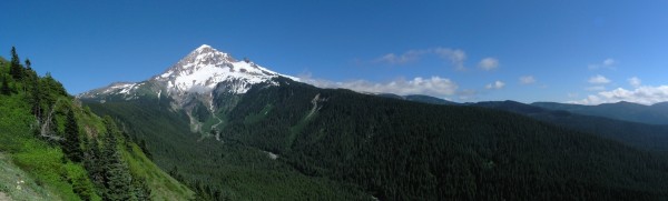 A view of Mount Hood from part of the Timberline Trail
