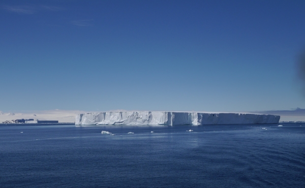 Two tabular icebergs, sitting in a row...