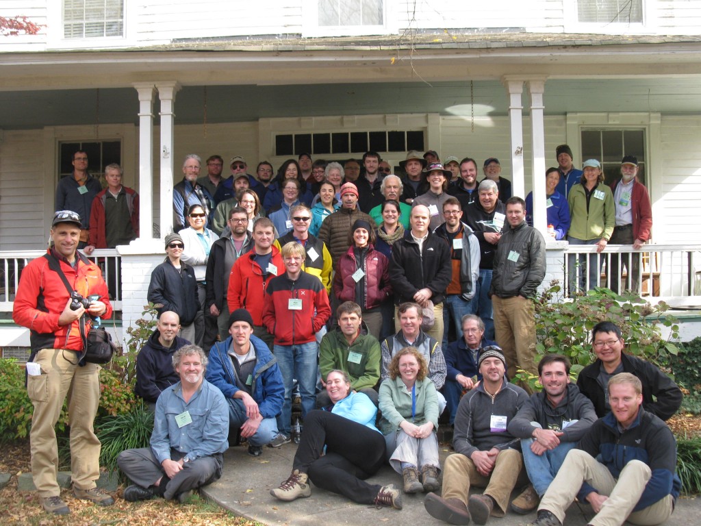50 geomorphologists on the front steps